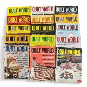 Vintage Quilt World Magazines Quilting Patterns 1970 Mid Century